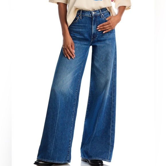 MOTHER High Rise Wide Leg Denim Jeans - Picture 1 of 6